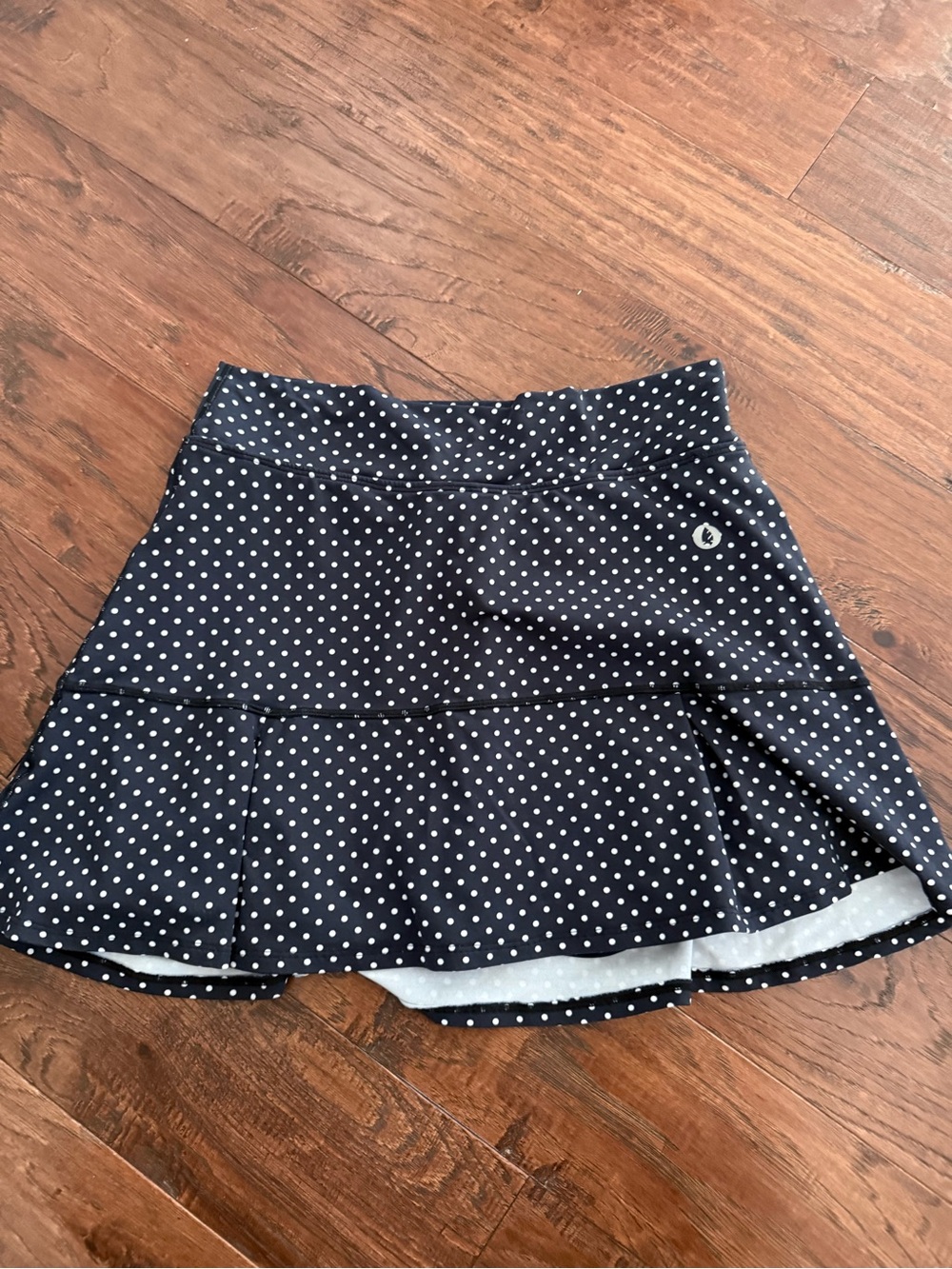 Polka Dot black Circle Skirt with Flounce